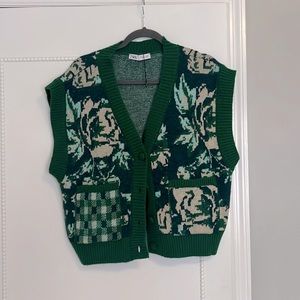 Zara size large sleeveless cardigan